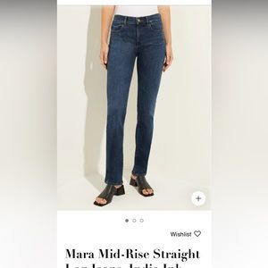 Mara Mid-Rise Straight Leg Jeans, India Ink